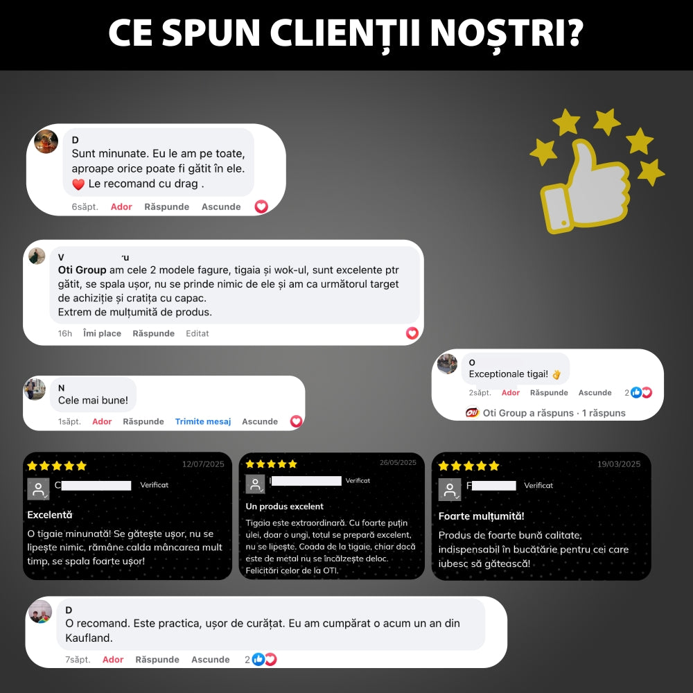 Tigaie fontă ușoară tip fagure