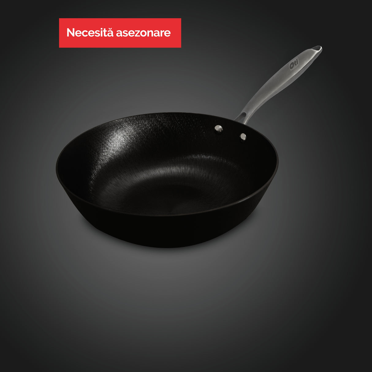 Wok fontă ușoară pură