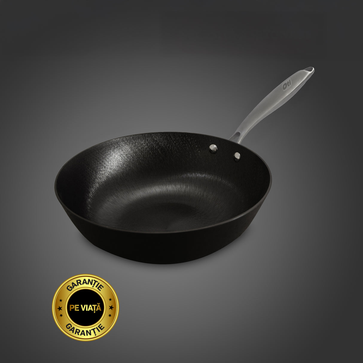 Pure lightweight cast iron wok
