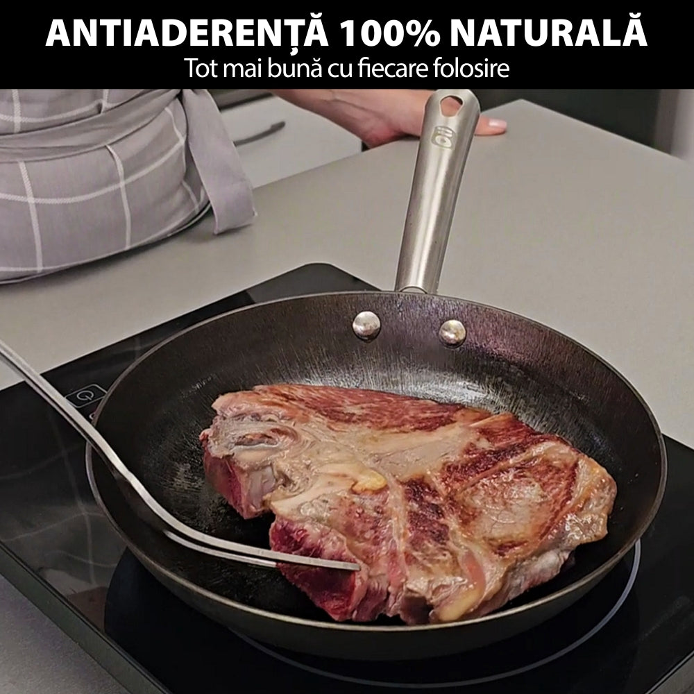 Pure lightweight cast iron frying pan