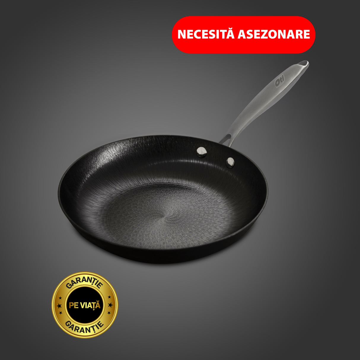 Pure lightweight cast iron frying pan