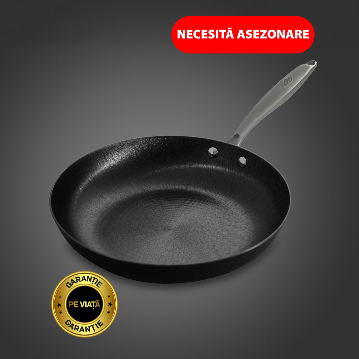 Pure lightweight cast iron frying pan